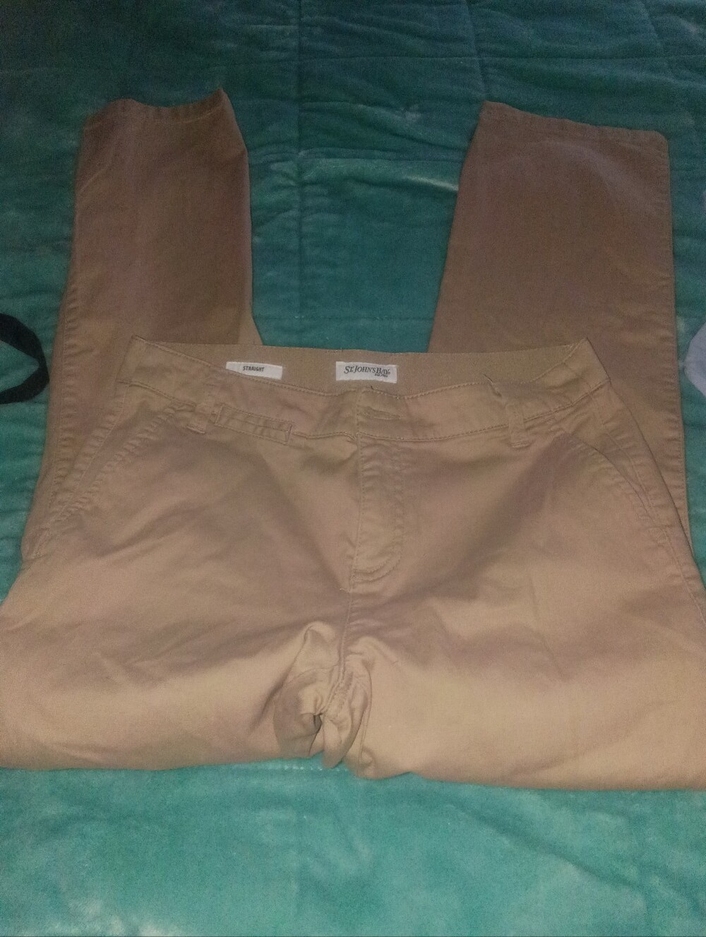 Women's Tan Chino Pants - Classic Straight Fit